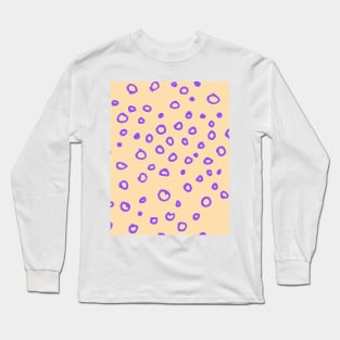 Abstract boho purple bubble pattern Long Sleeve T-Shirt